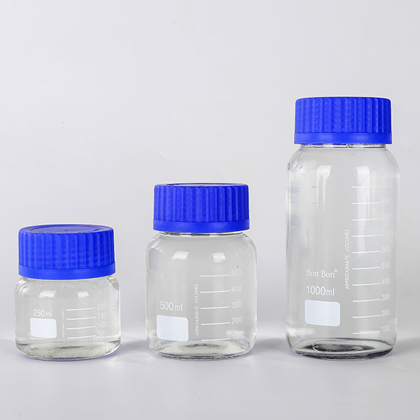 Widemouth bluecap reagent bottle